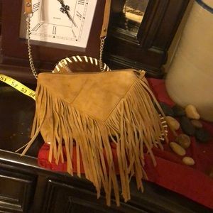 Pleather shoulder purse